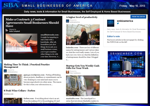SBA Small Businesses of America 051013 #smallbiz #smbiz #smalllbusiness #news #sba