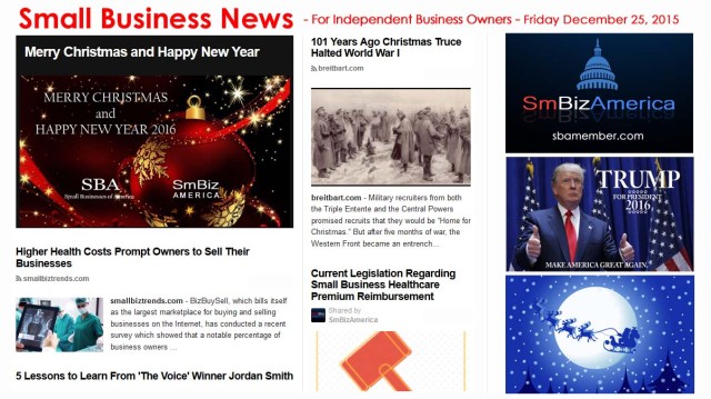 SMALL BUSINESS NEWS December 25 2015