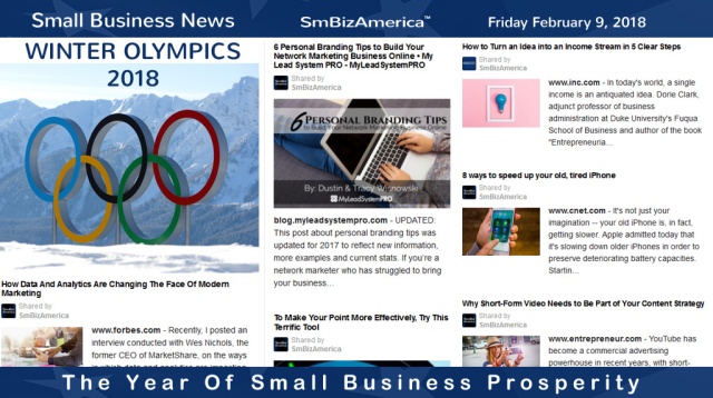 Small Business News Friday 2-9-18 | SmBizAmerica